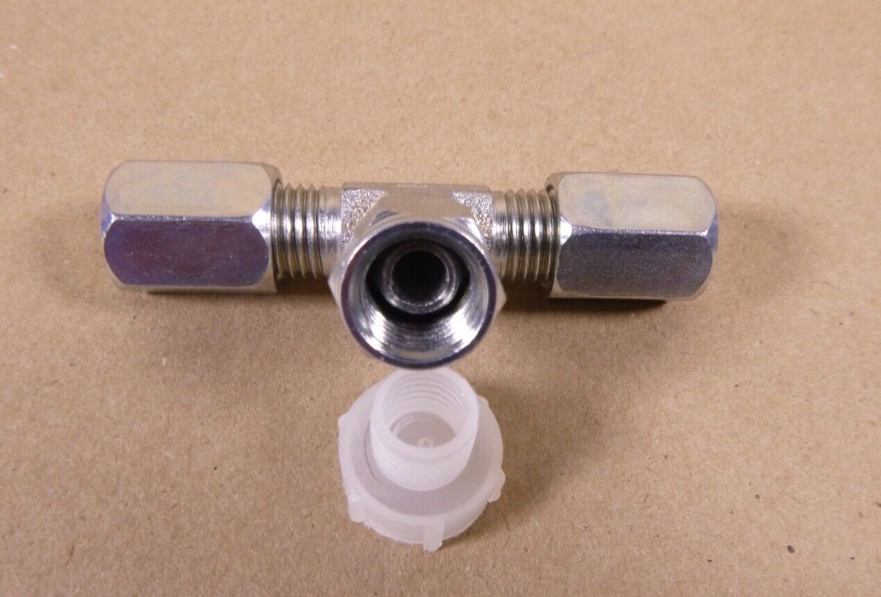 1/4" Tube Ferulok Tee S6BU Swivel Nut Branch Tee Flareless Swivel 3000 Psi | Industrial MRO Replacement Parts, Manufacturing Machine Parts & Components, Heavy Equipment Parts Supplier