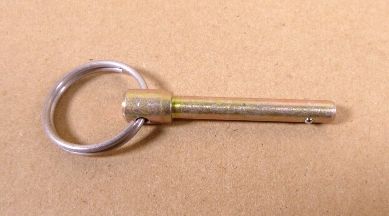 1/4" X 1.40" GRIP LENGTH CARBON STEEL BALL LOCK QUICK RELEASE PIN, RING HANDLE | Industrial Replacement Nuts & Bolts Distributor and Machinery Screws & Fasteners Supply