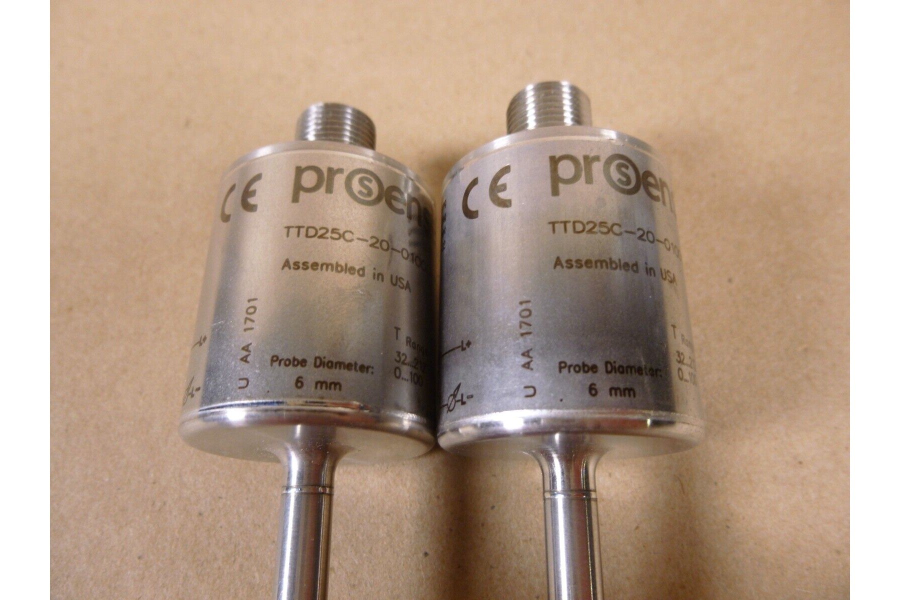(2x) Prosense Temperature Transmitter TTD25C-20-0100C-H *FOR PARTS* | Industrial MRO Replacement Parts, Manufacturing Machine Parts & Components, Heavy Equipment Parts Supplier