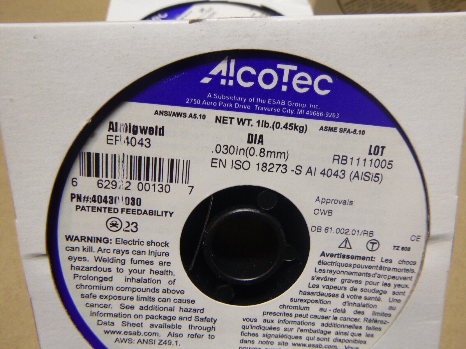 4x ALCOTEC MIG Welding Wire, Aluminum, ER4043, 0.030 in 1LB Spool | Industrial MRO Replacement Parts, Manufacturing Machine Parts & Components, Heavy Equipment Parts Supplier