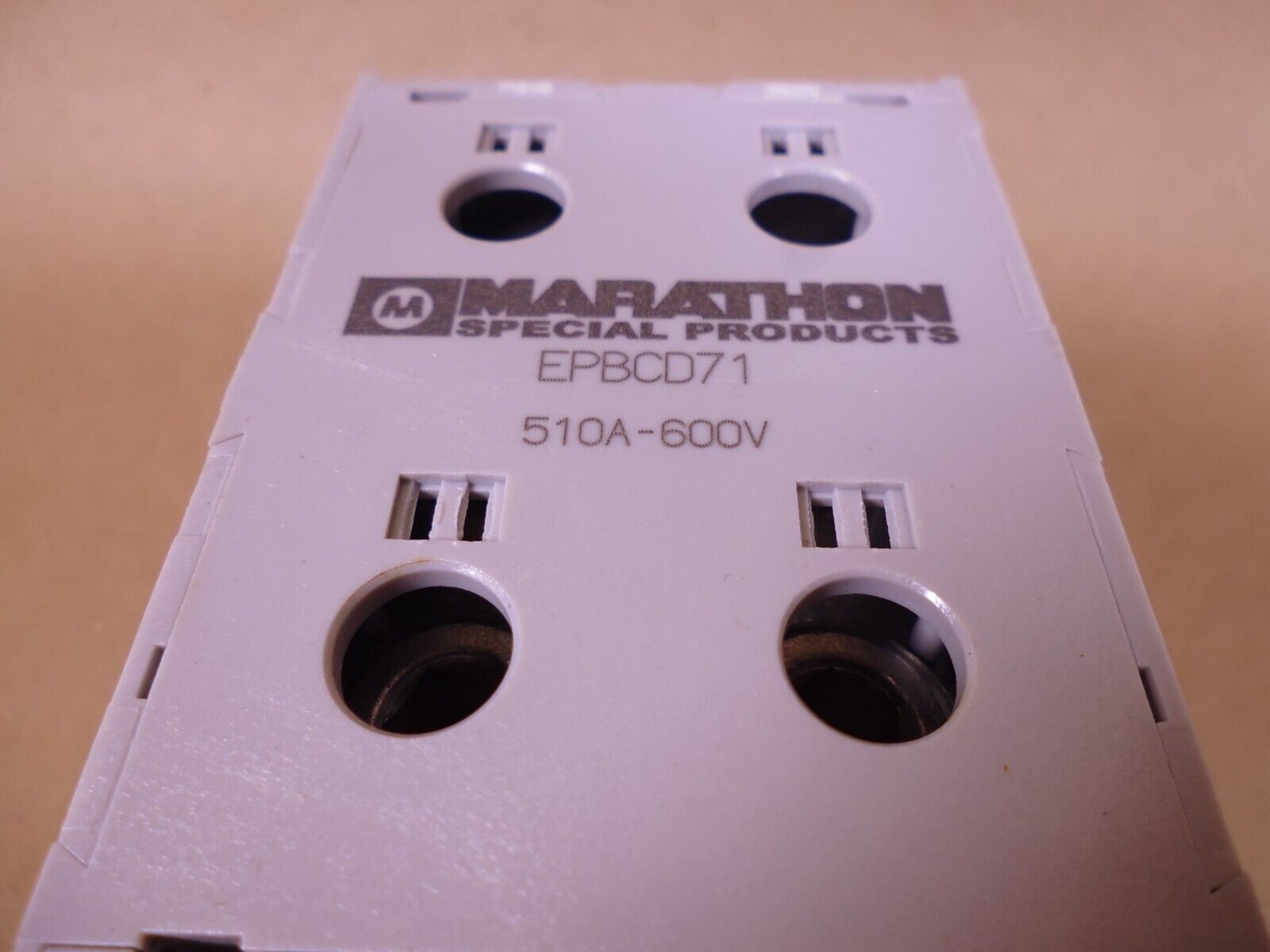 Marathon Special Products EPBCD71 Power Terminal Block 510 Amp 600 Volt Din Rail | Electrical MRO Replacement Parts & Components and Commercial Electrical Supplies Company