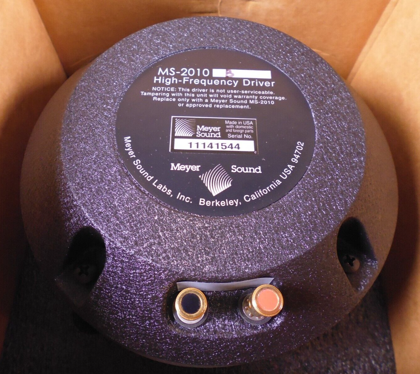 Meyer Sound MS-2010B High-Frequency Driver For SB-1 Beam , 40.071.254.01 | Electrical MRO Replacement Parts & Components and Commercial Electrical Supplies Company
