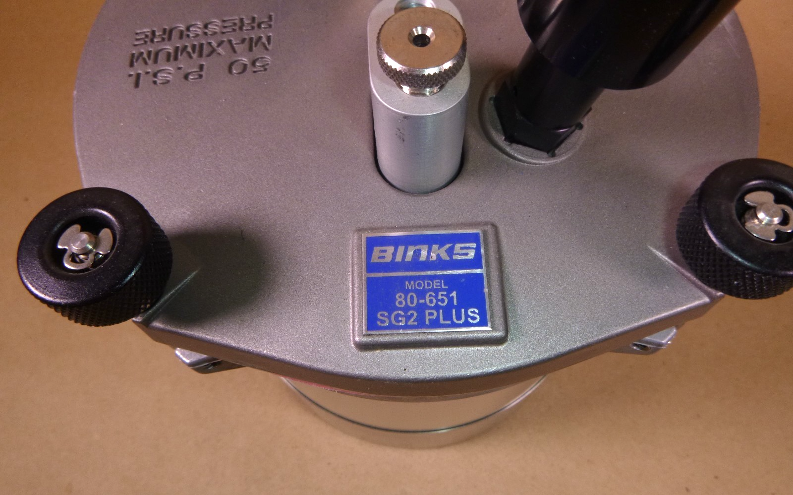 Binks SG2 Plus Pressure Cup Model 80-651 With Gast Rotary Agitator No Regulator | Industrial MRO Replacement Parts, Manufacturing Machine Parts & Components, Heavy Equipment Parts Supplier