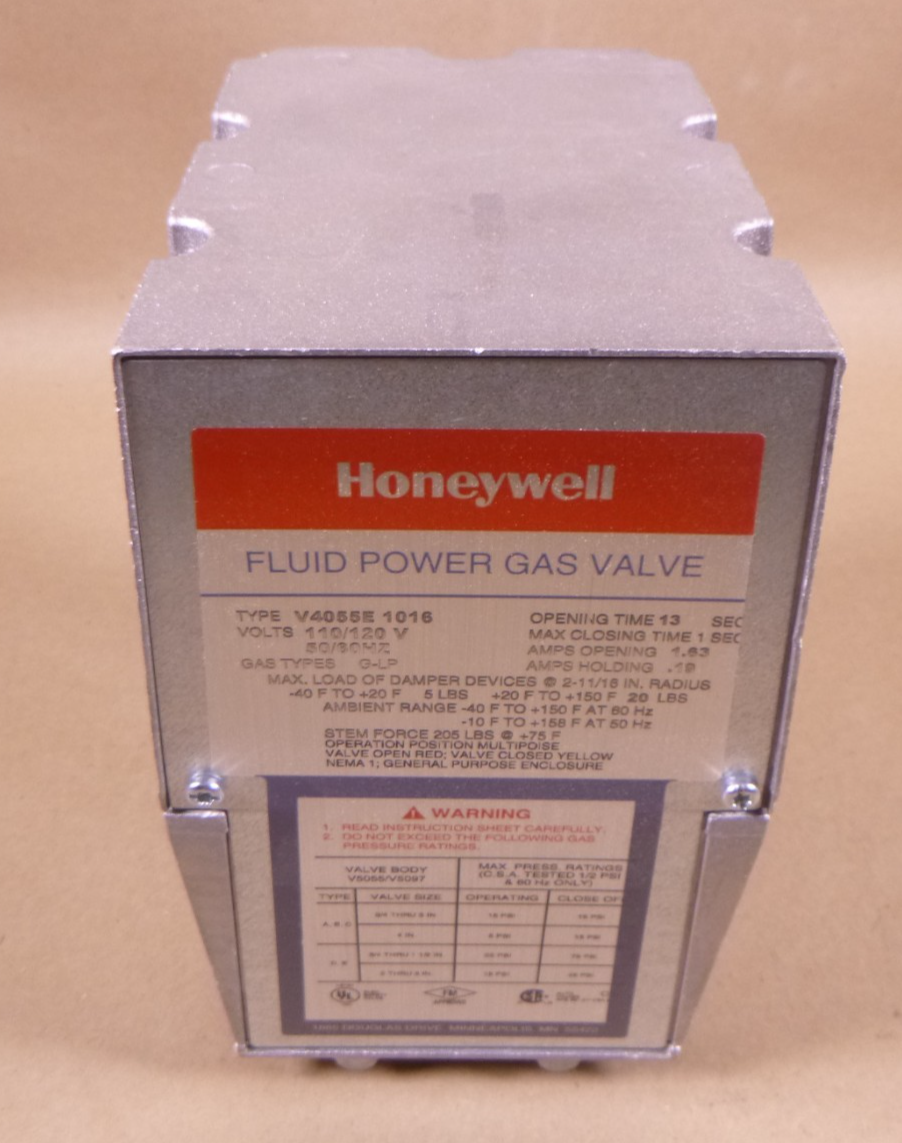 Honeywell V4055E1016 On/Off Fluid Power Gas Valve Actuator 120 Volt V4055E 1016 | Industrial MRO Replacement Parts, Manufacturing Machine Parts & Components, Heavy Equipment Parts Supplier