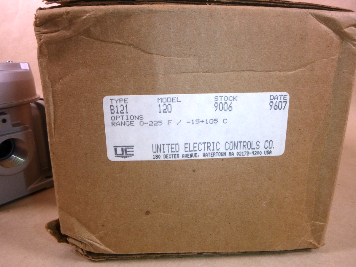 New United Electric B121-120 Explosion Proof Temperature Switch 0-225 Deg. F