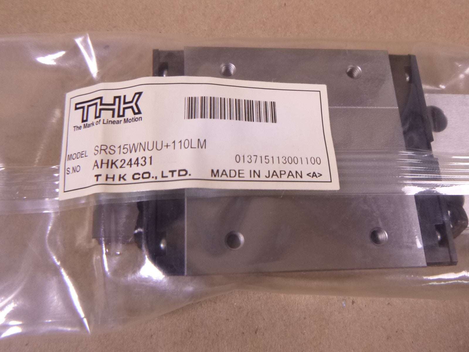 THK SRS15WNUU+110LM Linear Guide Block