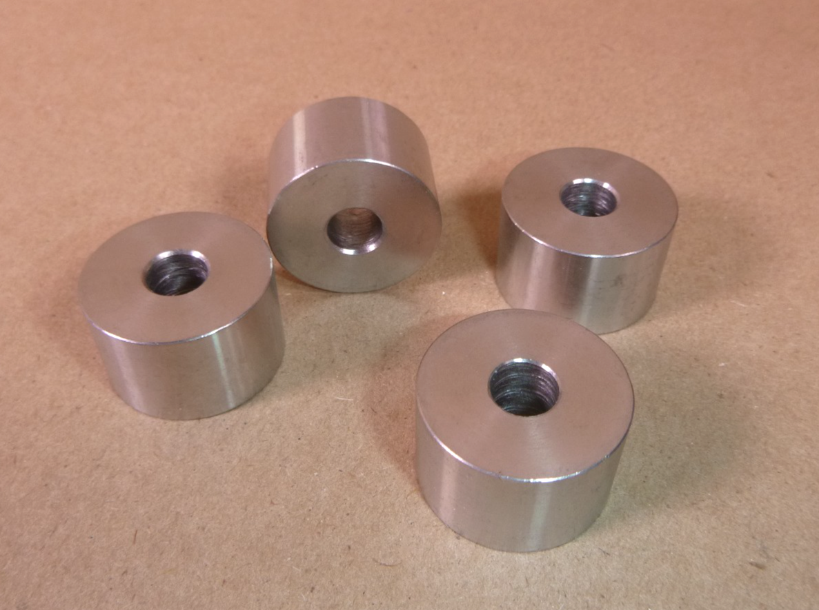 1/2" id x 1" od x 7/16" Tall Stainless Steel Standoff Spacer Bushing (4 Pcs) | Industrial Replacement Nuts & Bolts Distributor and Machinery Screws & Fasteners Supply