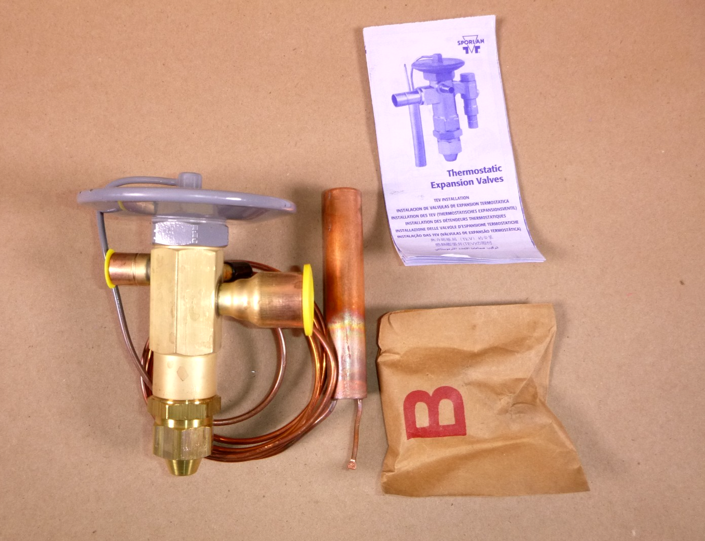 Sporlan 4 Ton R404A R502 R402A R507 Thermostatic Expansion Valve 1/2" X 7/8" ODF | Electrical MRO Replacement Parts & Components and Commercial Electrical Supplies Company