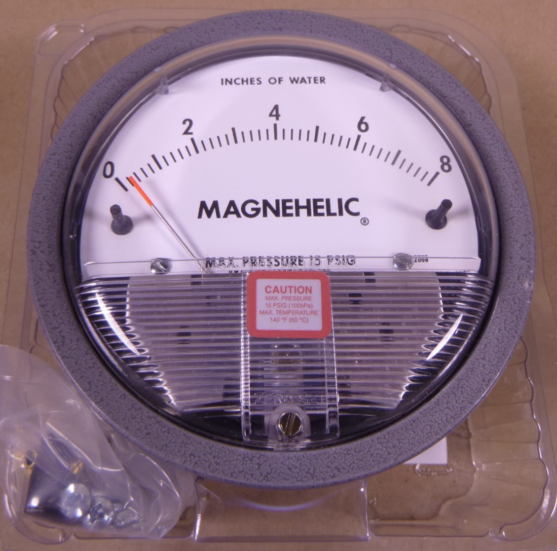 Dwyer 2008 Magnehelic Pressure Gauge 15PSIG W31Y , 0-8 Inches Of Water | Industrial MRO Replacement Parts, Manufacturing Machine Parts & Components, Heavy Equipment Parts Supplier