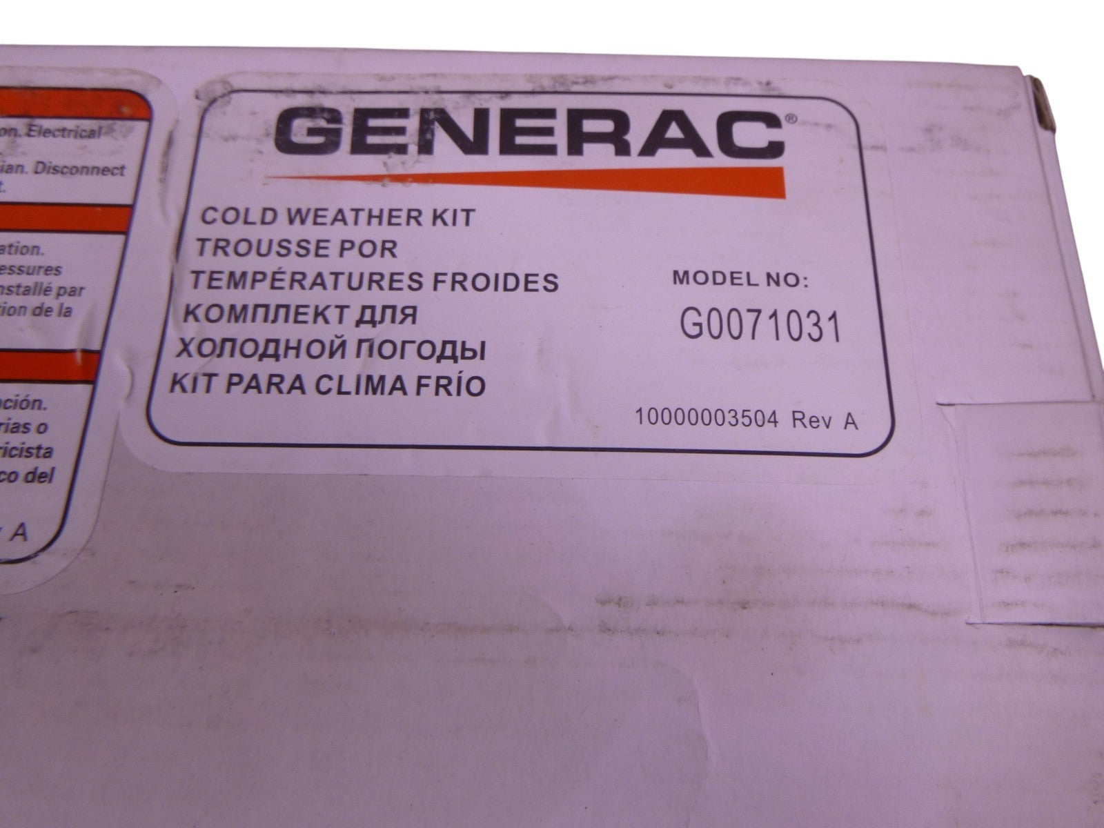 Generac Cold Weather Breather Heater Kit G0071031 | Genuine MEP Generator Replacement Parts and Military Surplus Generator Parts