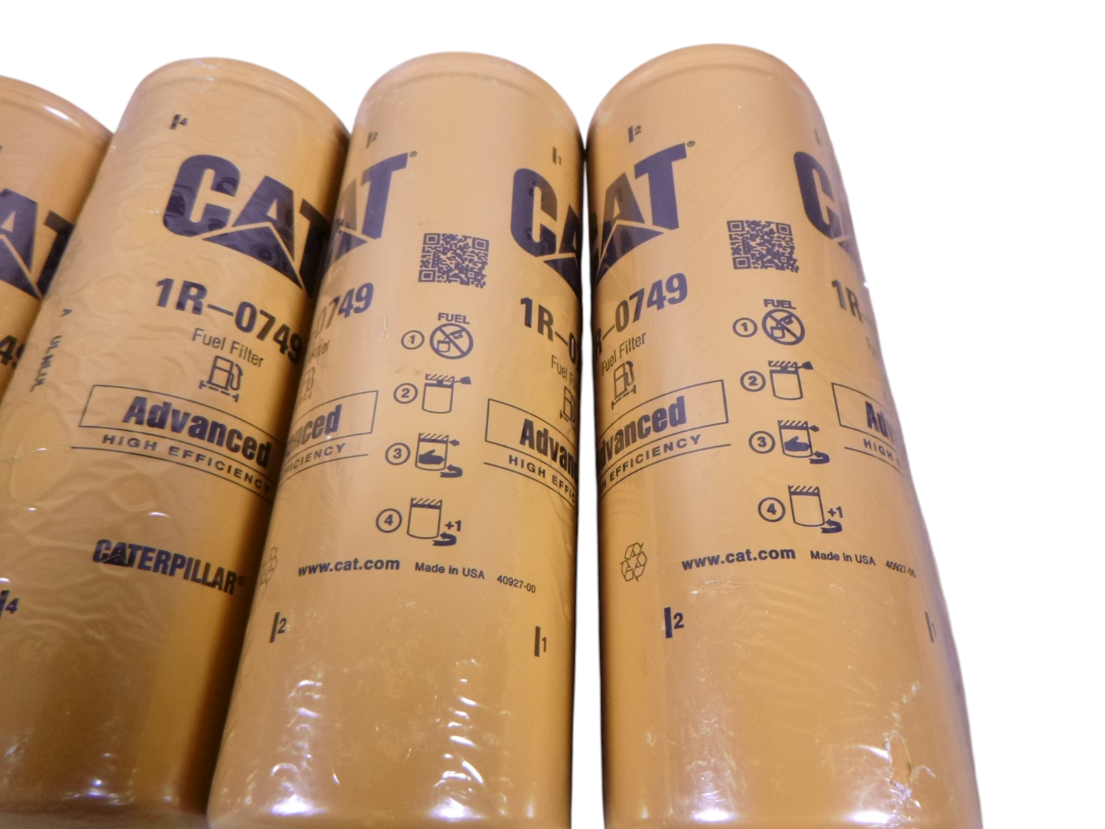 (6 PACK) OEM CATERPILLAR CAT 1R-0749 Fuel Filter Advanced High Efficiency 1R0749 | Industrial Tractor Parts Supplier and Surplus Tractor Parts & Accessories