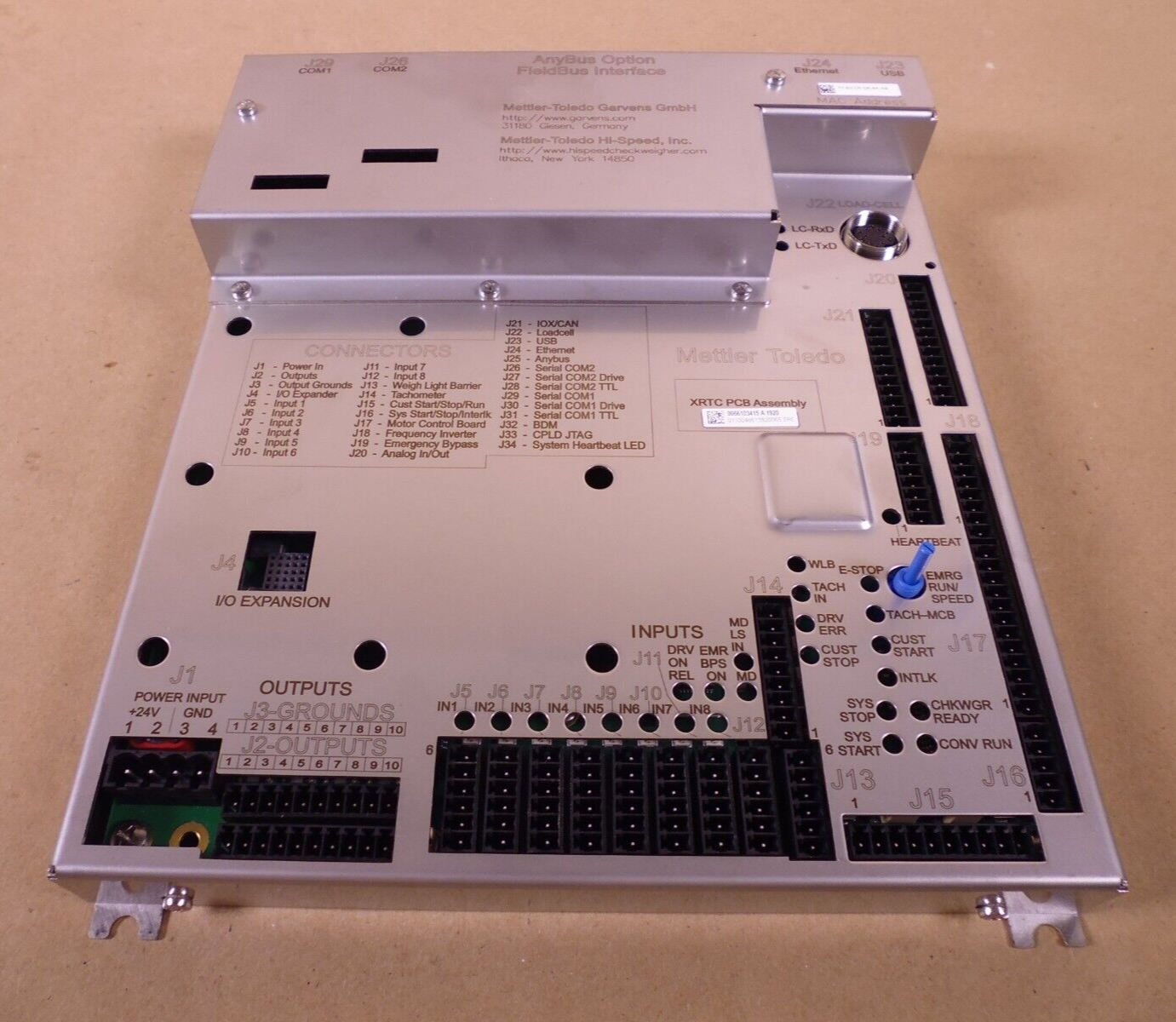 Mettler Toledo XRTC PCB 0066103415 A 1920 Anybus Module Fieldbus Interface | Electrical MRO Replacement Parts & Components and Commercial Electrical Supplies Company