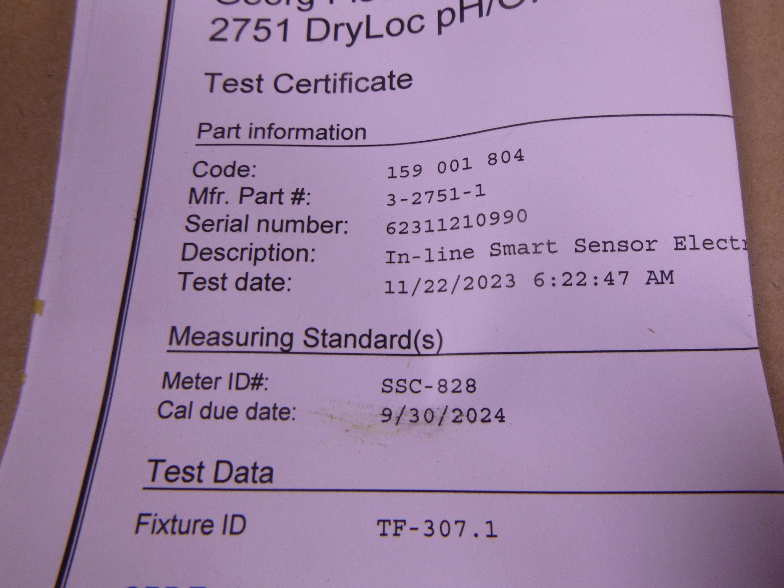 GF Signet 3-2751-1 DryLoc In-Line pH / ORP Smart Sensor , 159001804 | Electrical MRO Replacement Parts & Components and Commercial Electrical Supplies Company