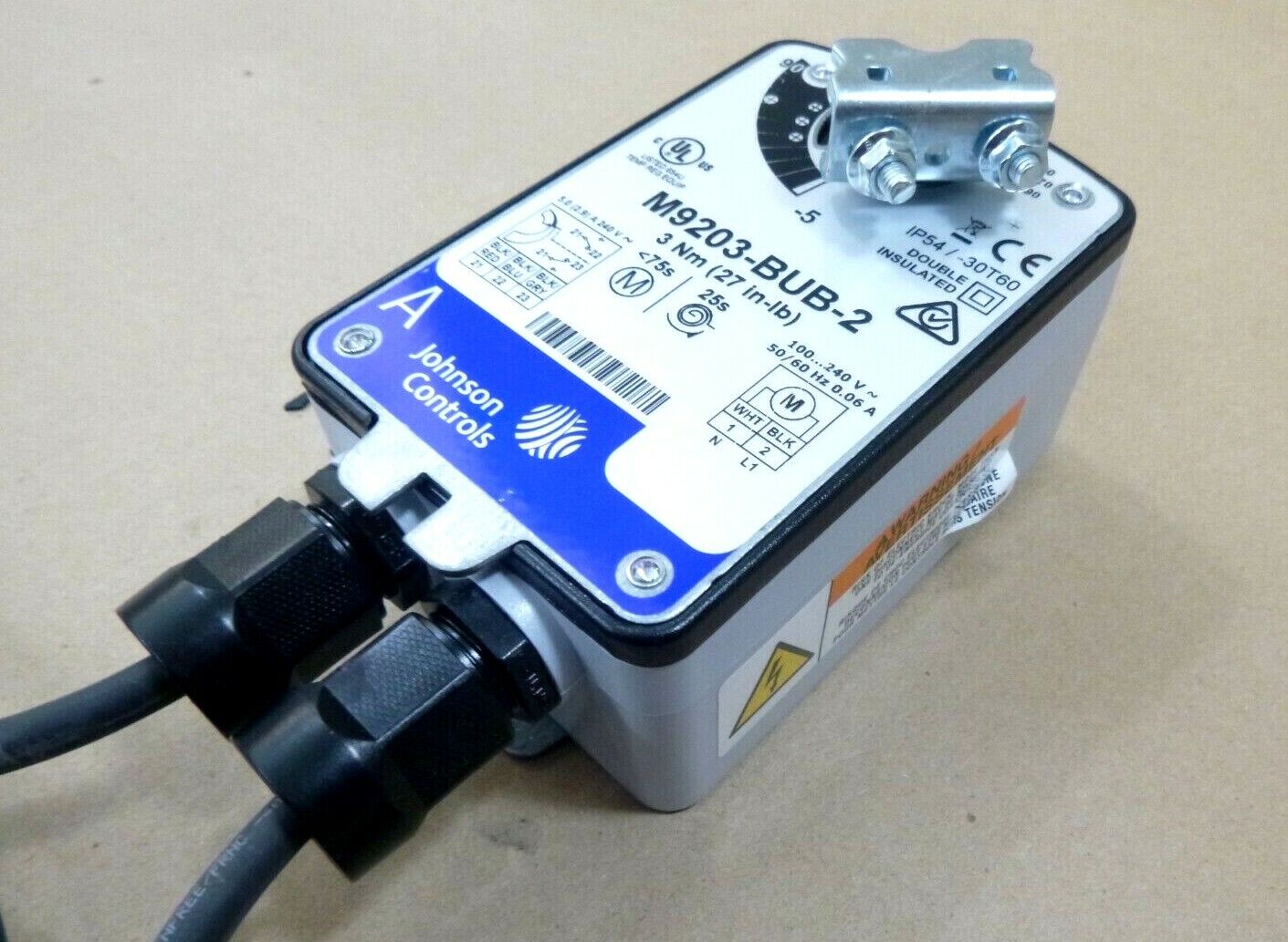 Johnson Controls M9203-BUB-2 Electric Actuator 27 lb·in (3 N·m) rated torque | Industrial MRO Replacement Parts, Manufacturing Machine Parts & Components, Heavy Equipment Parts Supplier