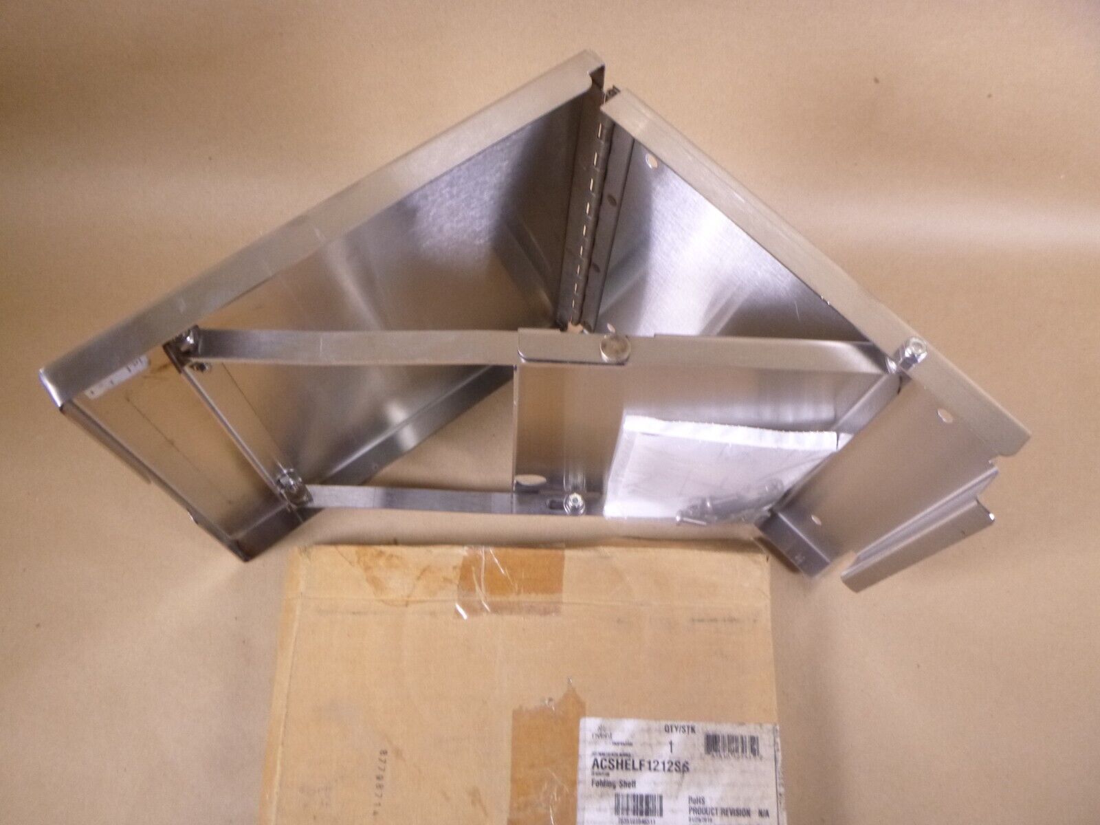 Hoffman ACSHELF1212SS Folding Shelf, Type 4X, 12" x 12" Stainless Steel 304 | Industrial MRO Replacement Parts, Manufacturing Machine Parts & Components, Heavy Equipment Parts Supplier