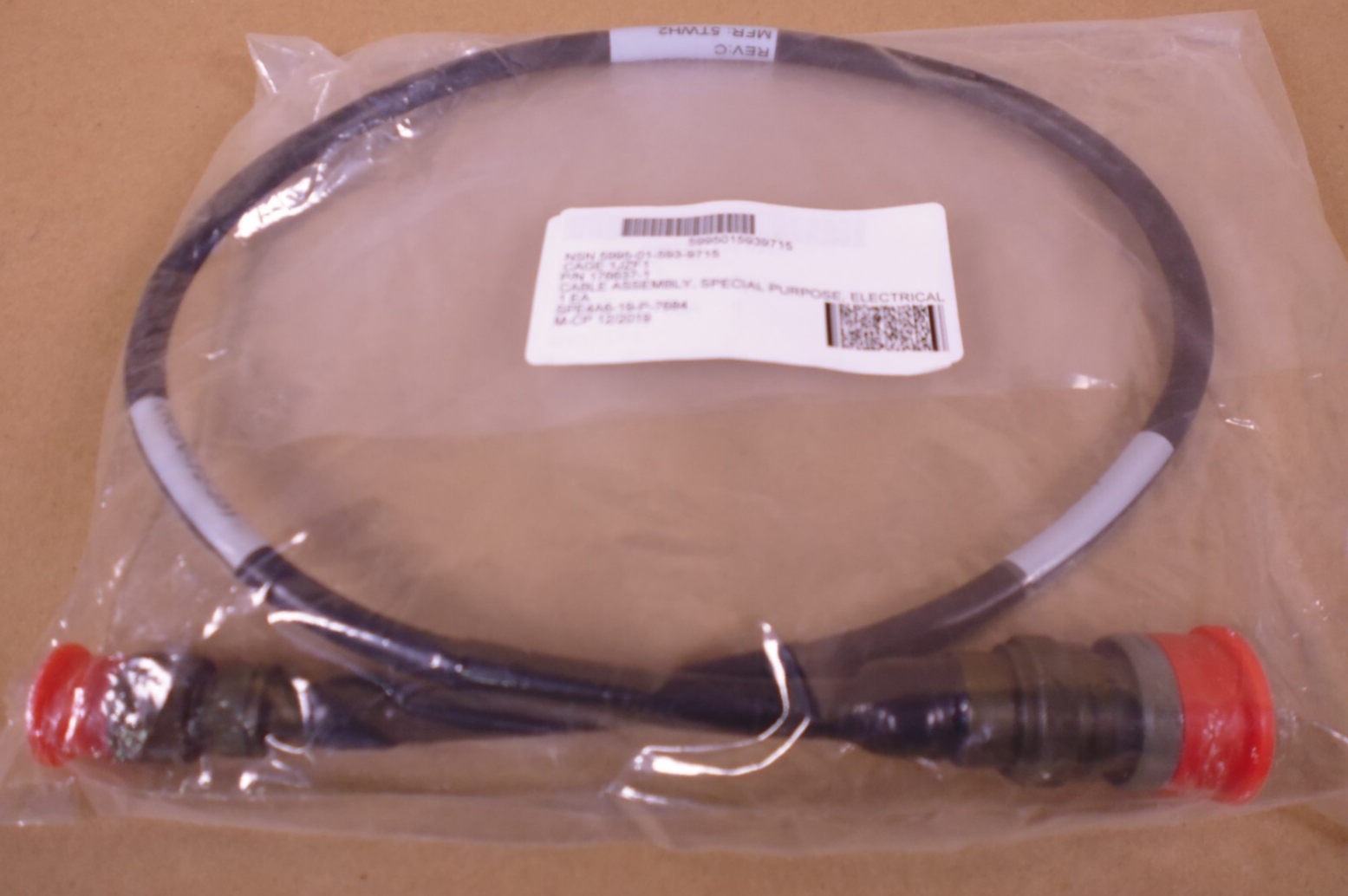 176637-1 Cable Assembly For KGV-72 Data Device W3KM , 5995-01-593-9715 | Electrical MRO Replacement Parts & Components and Commercial Electrical Supplies Company