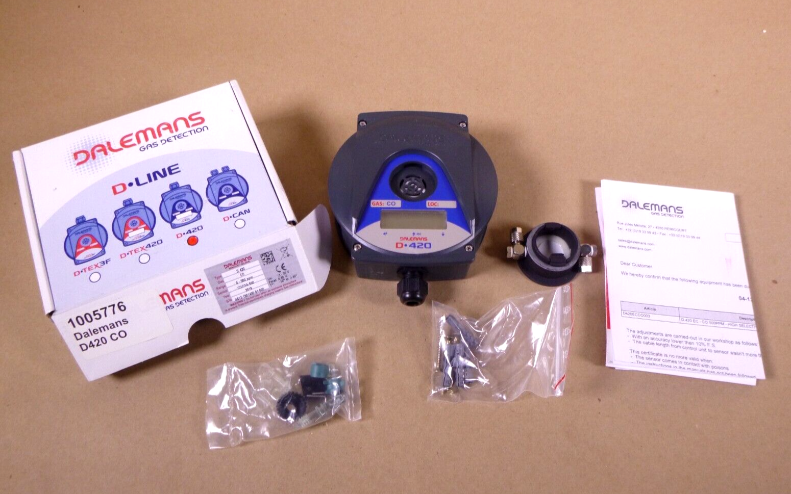 Dalemans D-Line Gas Detection D420 CO (Carbon Monixide) 0-500 ppm | Industrial MRO Replacement Parts, Manufacturing Machine Parts & Components, Heavy Equipment Parts Supplier