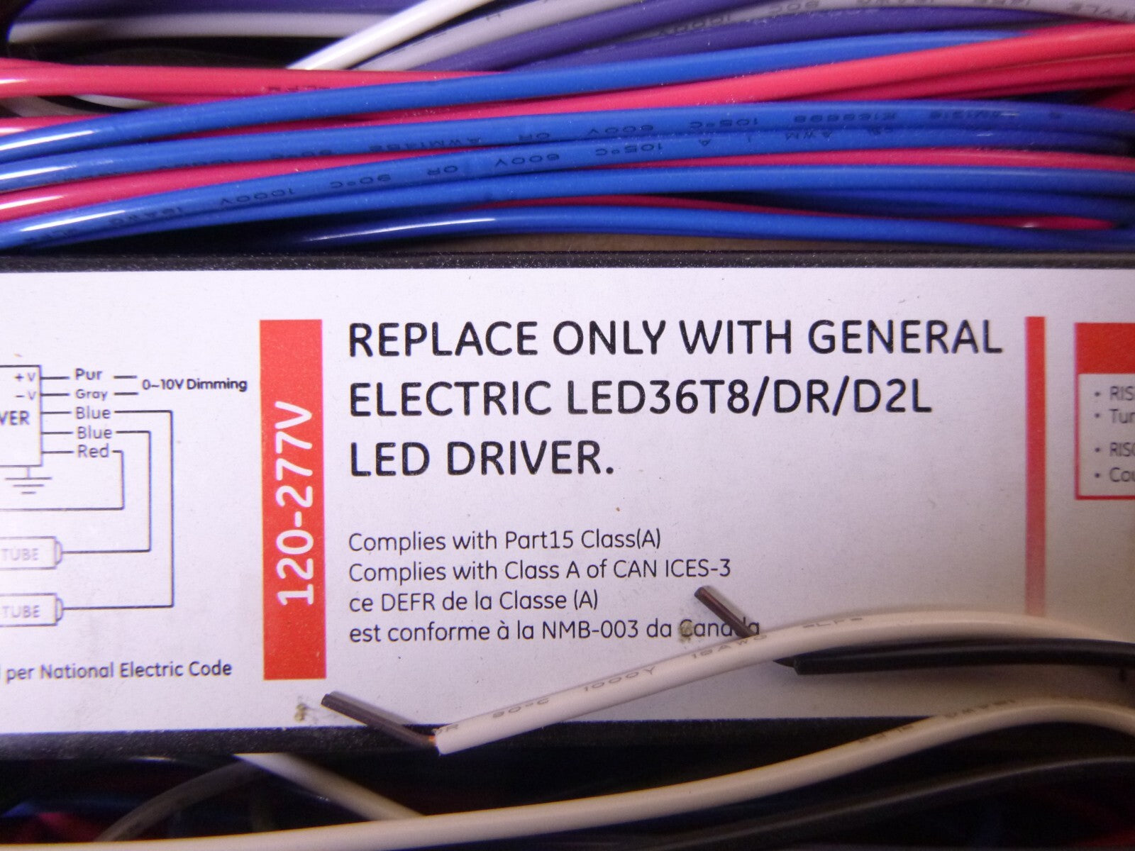 6x GE 63126, LED36T8/DR/D2L, LED Dimming Driver 8&