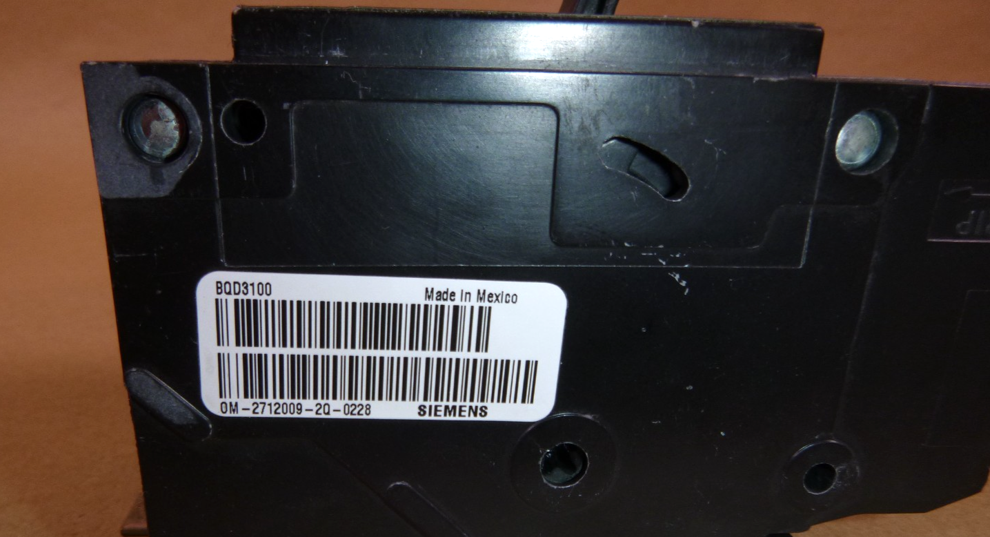 Siemens BQD3100 100A 3-Pole Circuit Breaker 480/277V AC Bolt-On