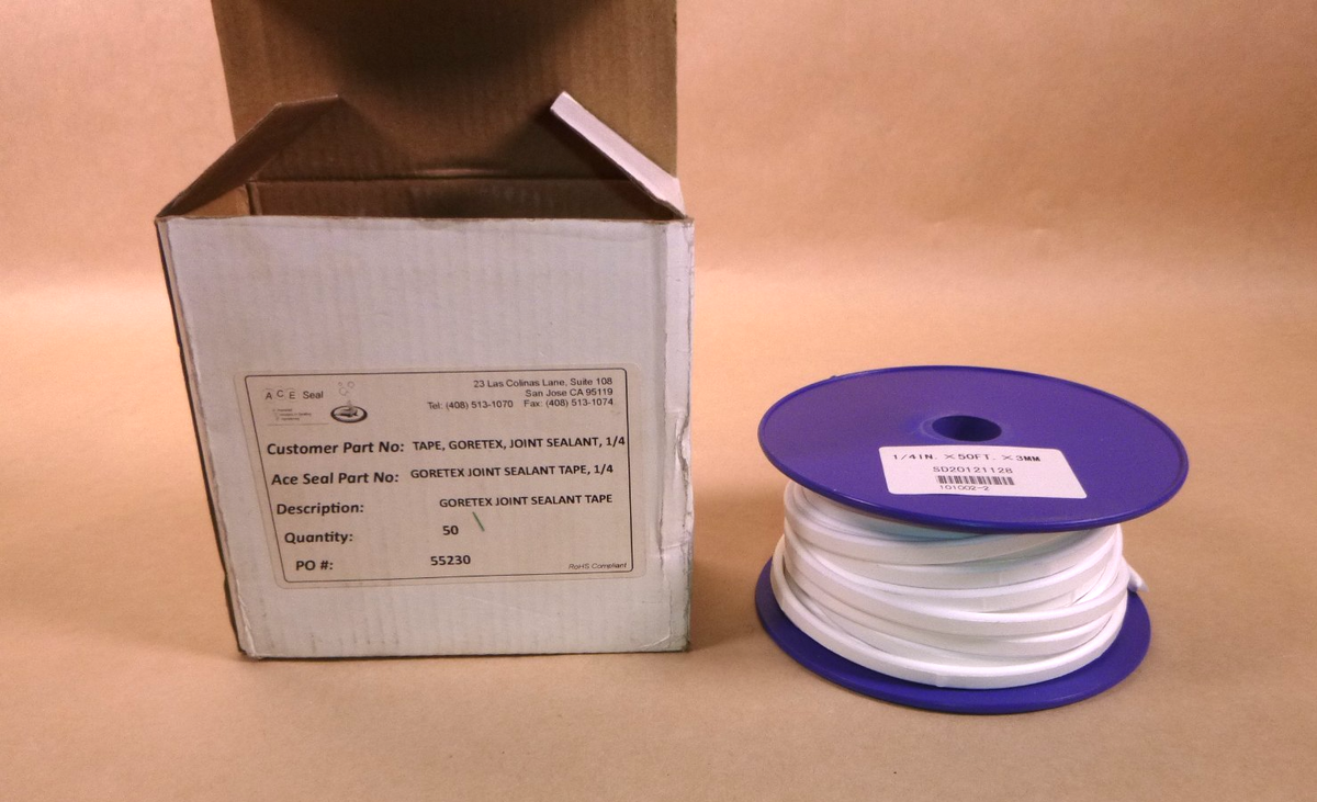 Goretex Joint Sealant Tape 1/4" Width 40 Ft Length x 3mm Ace Seal | Industrial MRO Replacement Parts, Manufacturing Machine Parts & Components, Heavy Equipment Parts Supplier