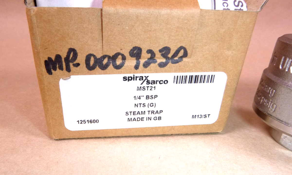 Spirax Sarco MST21 Balanced Pressure Steam Trap 1/4" BSP (British Standard Pipe)