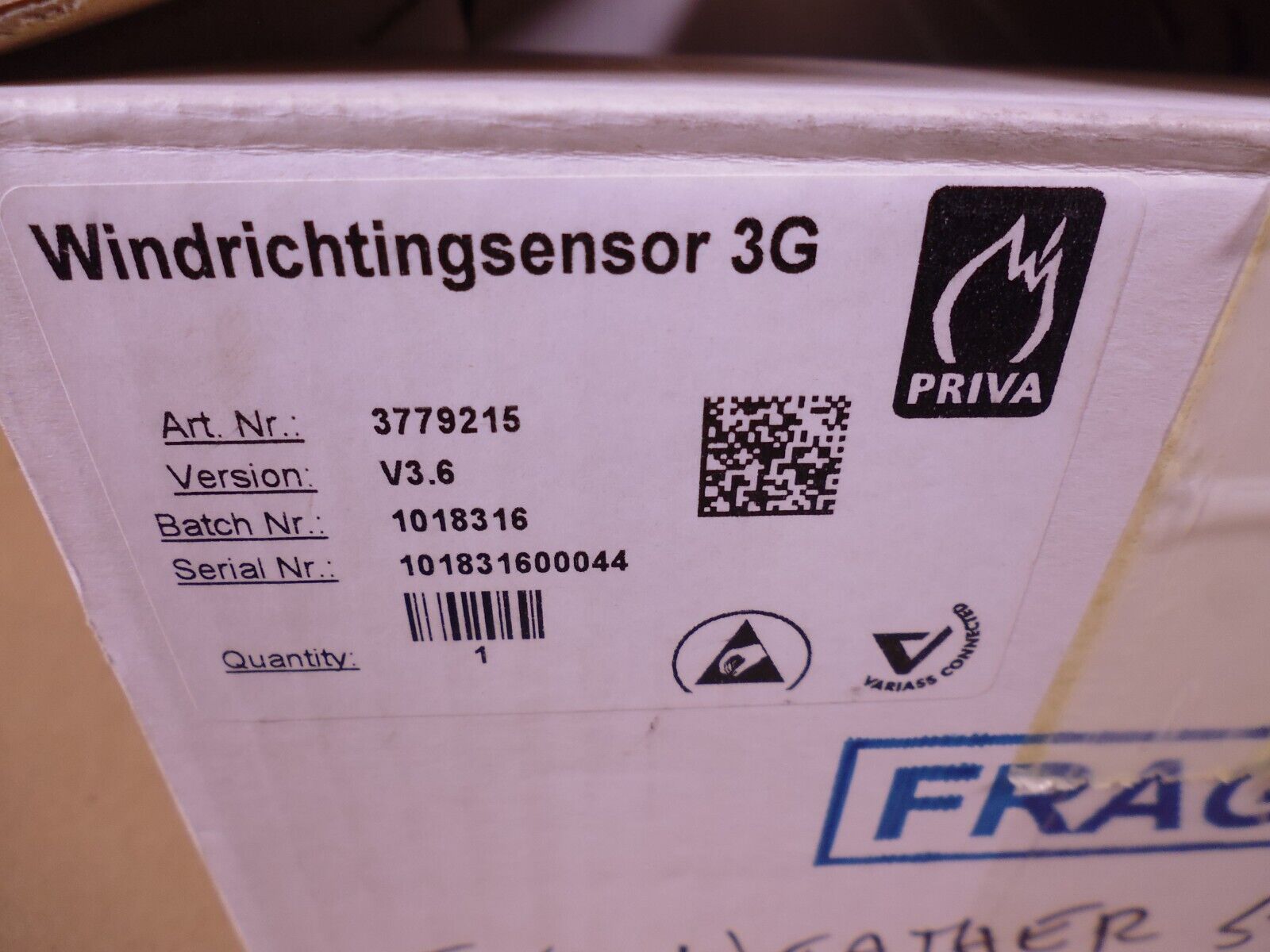 Priva 3779215 Wind Directional Sensor , Connects To Weather Interface WI2 | Industrial MRO Replacement Parts, Manufacturing Machine Parts & Components, Heavy Equipment Parts Supplier