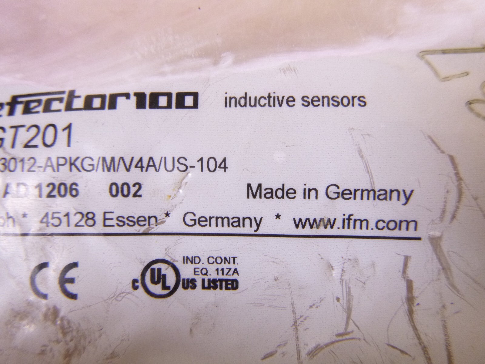 IFM Efector Inductive sensor IGT201, 12mm Range, 10-30 Vdc, Normally Closed | Electrical MRO Replacement Parts & Components and Commercial Electrical Supplies Company
