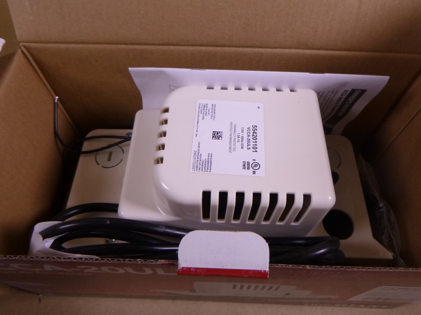 Little Giant VCCA-20ULS Condensate Pump 554201101 | Industrial Electric Motors, Pumps & Parts