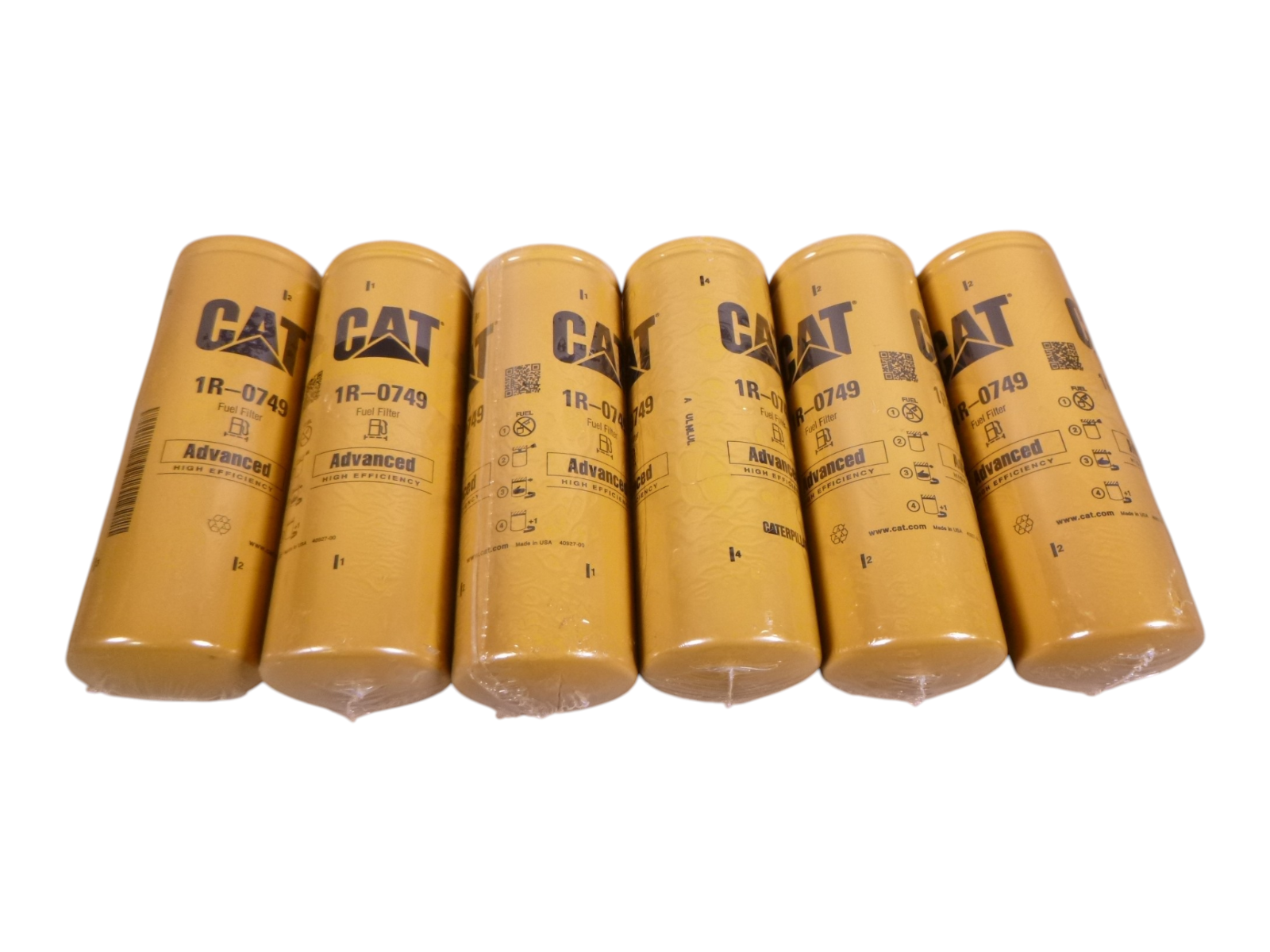 (6 PACK) OEM CATERPILLAR CAT 1R-0749 Fuel Filter Advanced High Efficiency 1R0749 | Industrial Tractor Parts Supplier and Surplus Tractor Parts & Accessories