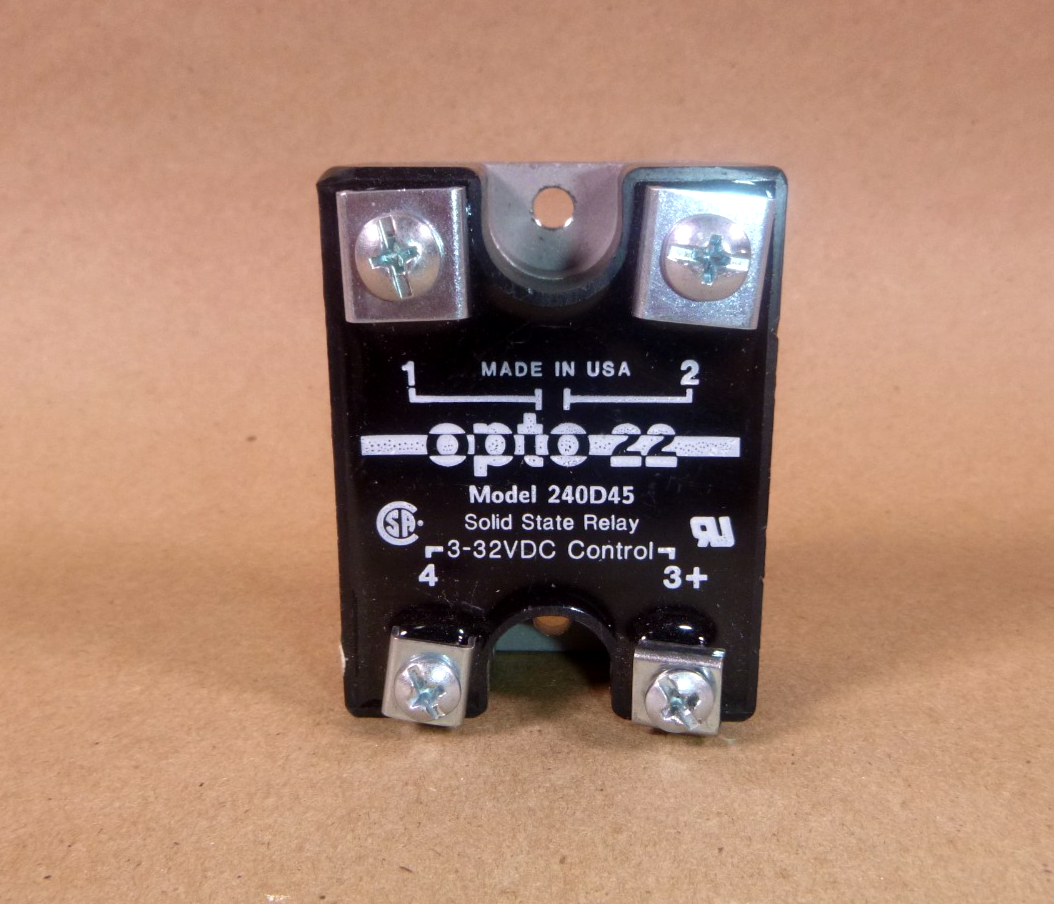 240D45 OPTO 22, 240 VAC, 45 Amp, DC Control Solid State Relay (SSR) 240D45 | Electrical MRO Replacement Parts & Components and Commercial Electrical Supplies Company