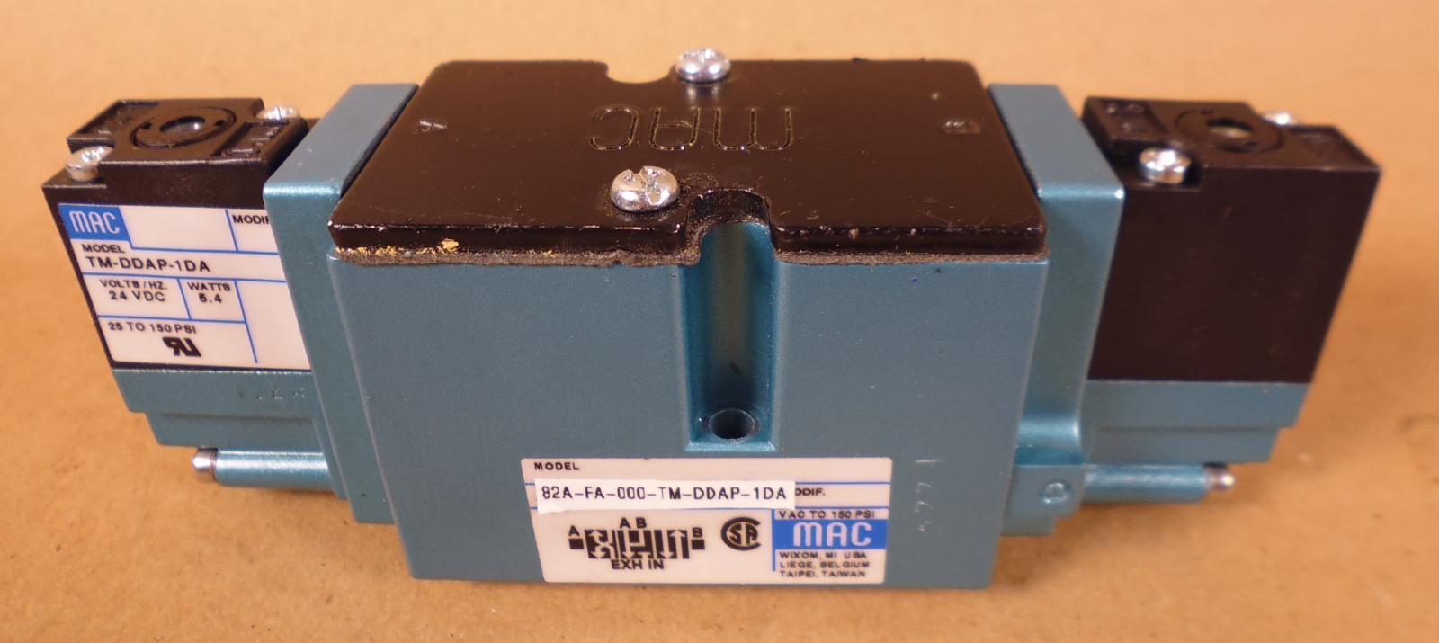 MAC 82A-FA-000-TM-DDAP-1DA Solenoid Valve 24VDC 5.4W 150PSI | Electrical MRO Replacement Parts & Components and Commercial Electrical Supplies Company