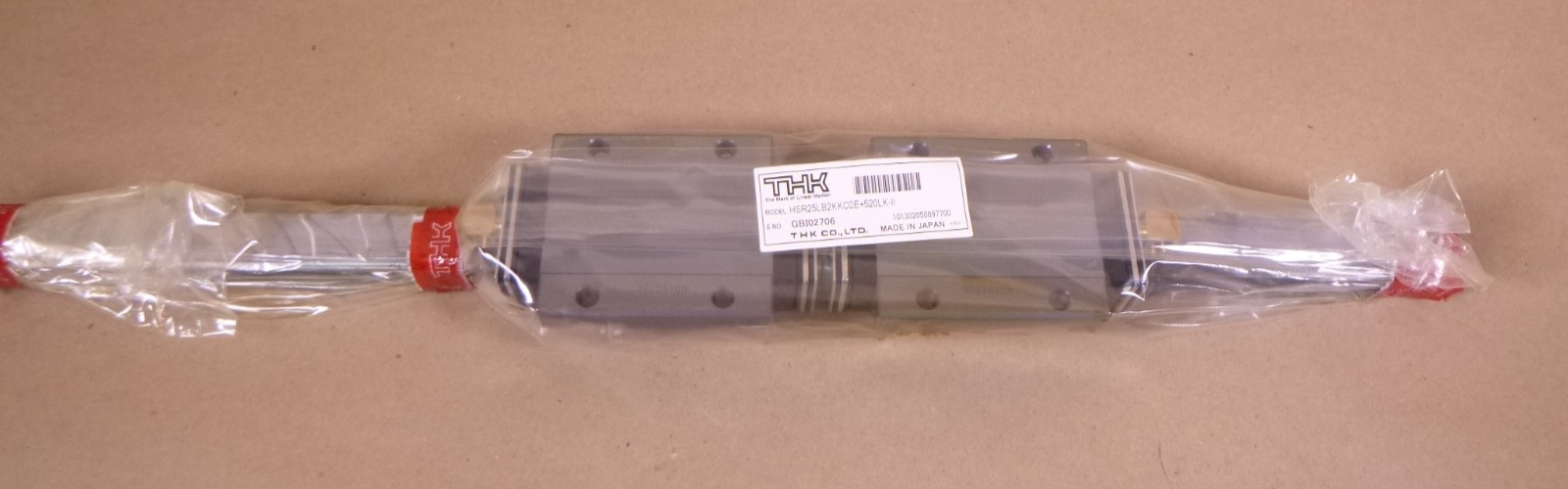 THK HSR25LB2KKC0E+520LK-II Linear Guide With (2) Guide Blocks , 520mm Rail