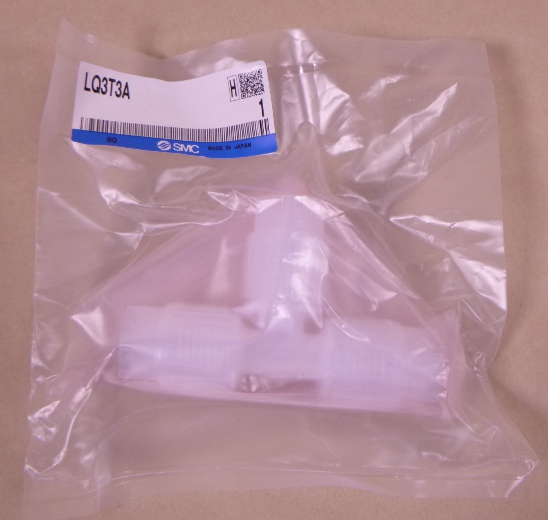 SMC LQ3T3A Fluoropolymer PFA Union Tee Hyper Fitting , 3/8" , LQ3