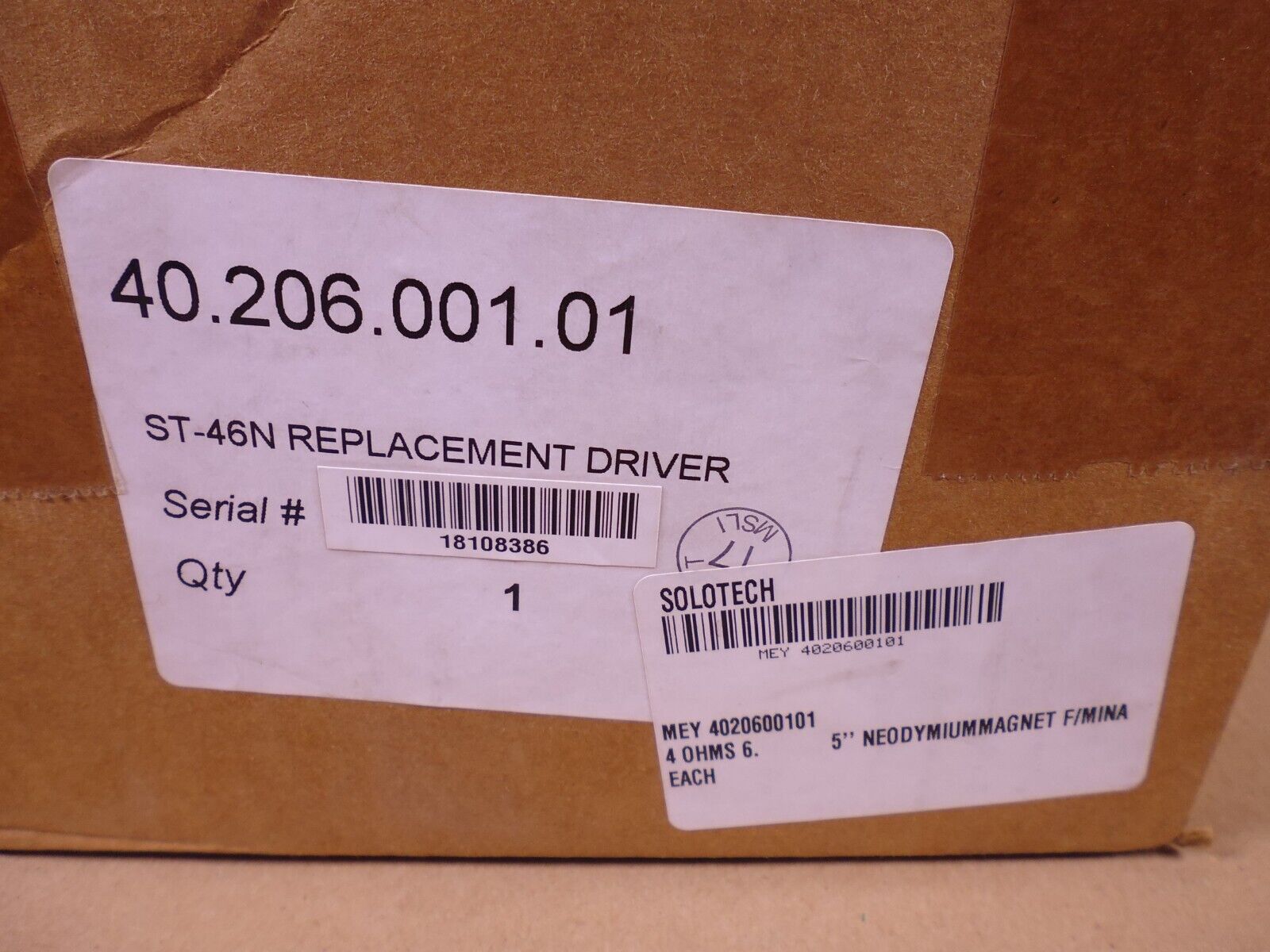 Meyer Sound ST-46N 4-Ohm Driver For MINA , 40.206.001.01 | Electrical MRO Replacement Parts & Components and Commercial Electrical Supplies Company