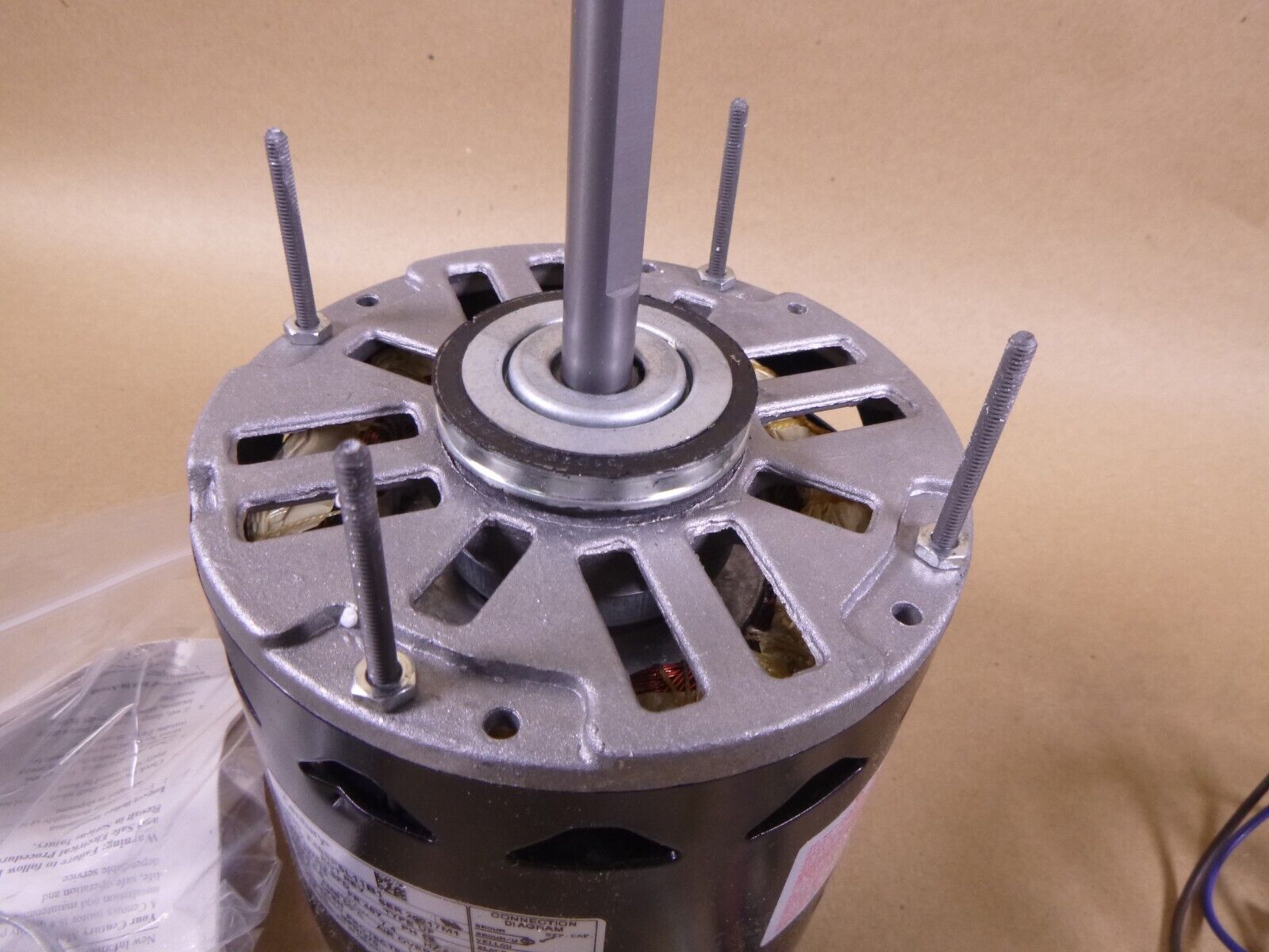 CENTURY 4MA70 Blower Motor 3 Speed, Open Air-Over, Ring Mount, 1/2 HP, 1075 RPM | Industrial Electric Motors, Pumps & Parts