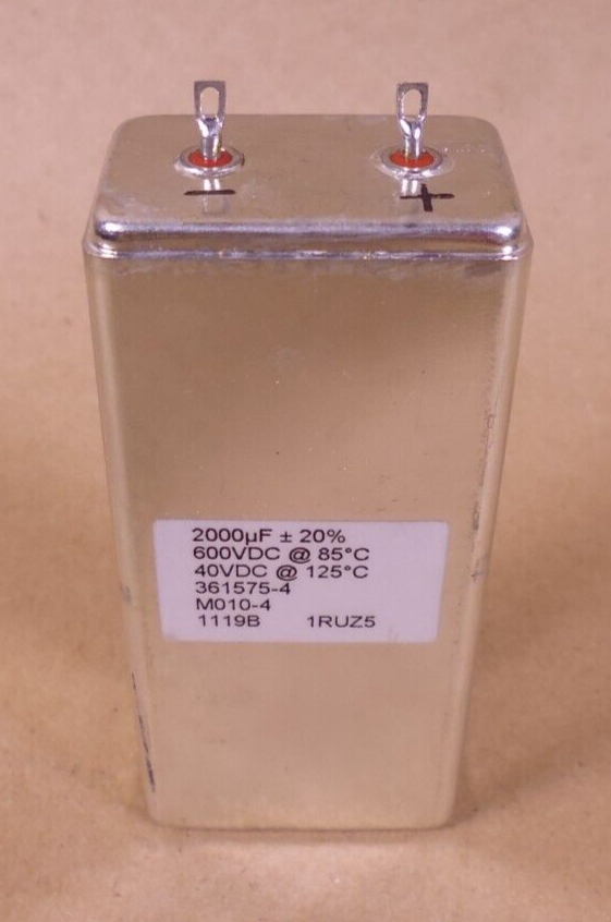 2000uF 600VDC 40VDC Capacitor Palm Beach Components 361575-4 , M010-4 | Electrical MRO Replacement Parts & Components and Commercial Electrical Supplies Company