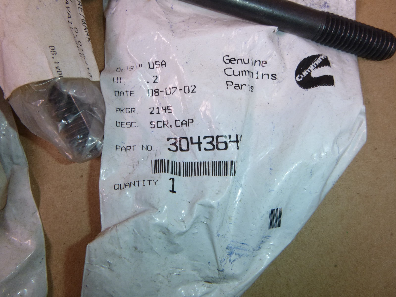 3043649 Cummins OEM Hex Flange Head Cap Screw (12 Pcs) 5305-01-319-9287
