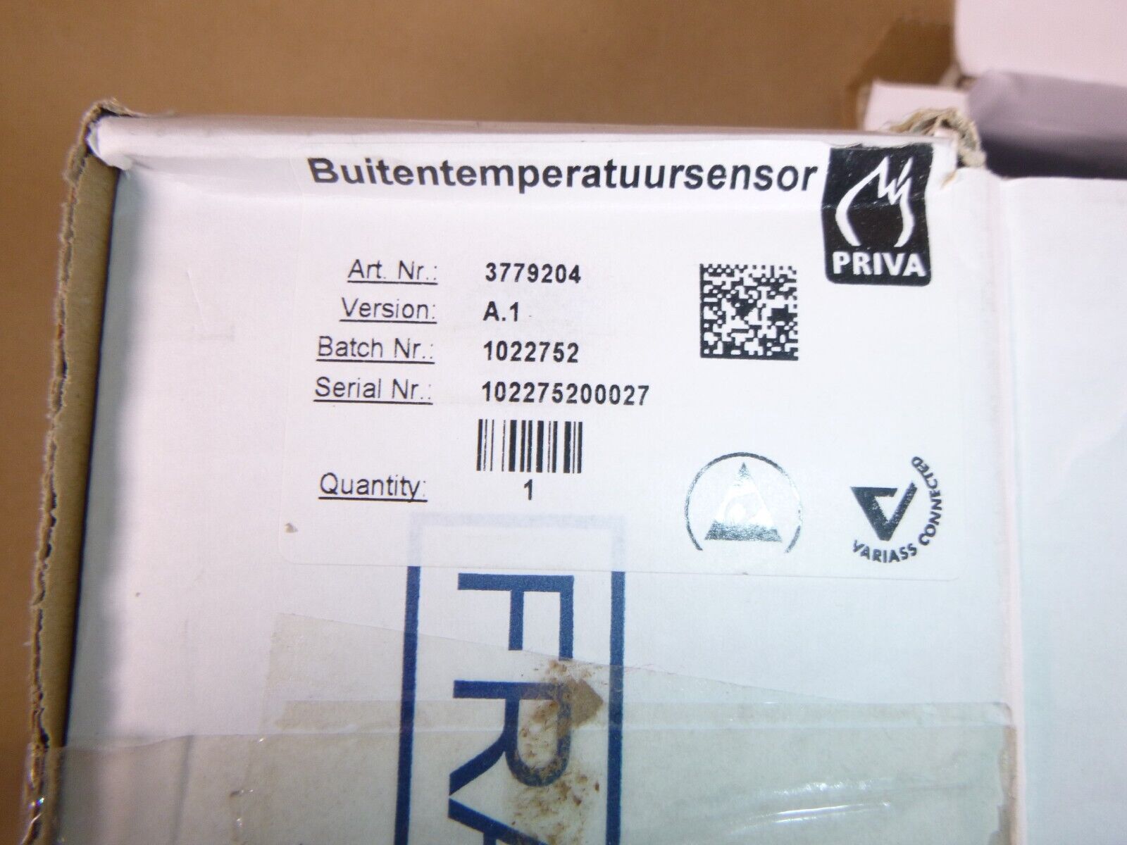 Priva Horticulture Outside Temperature Sensor 3779204 To Weather interface WI2 | Electrical MRO Replacement Parts & Components and Commercial Electrical Supplies Company