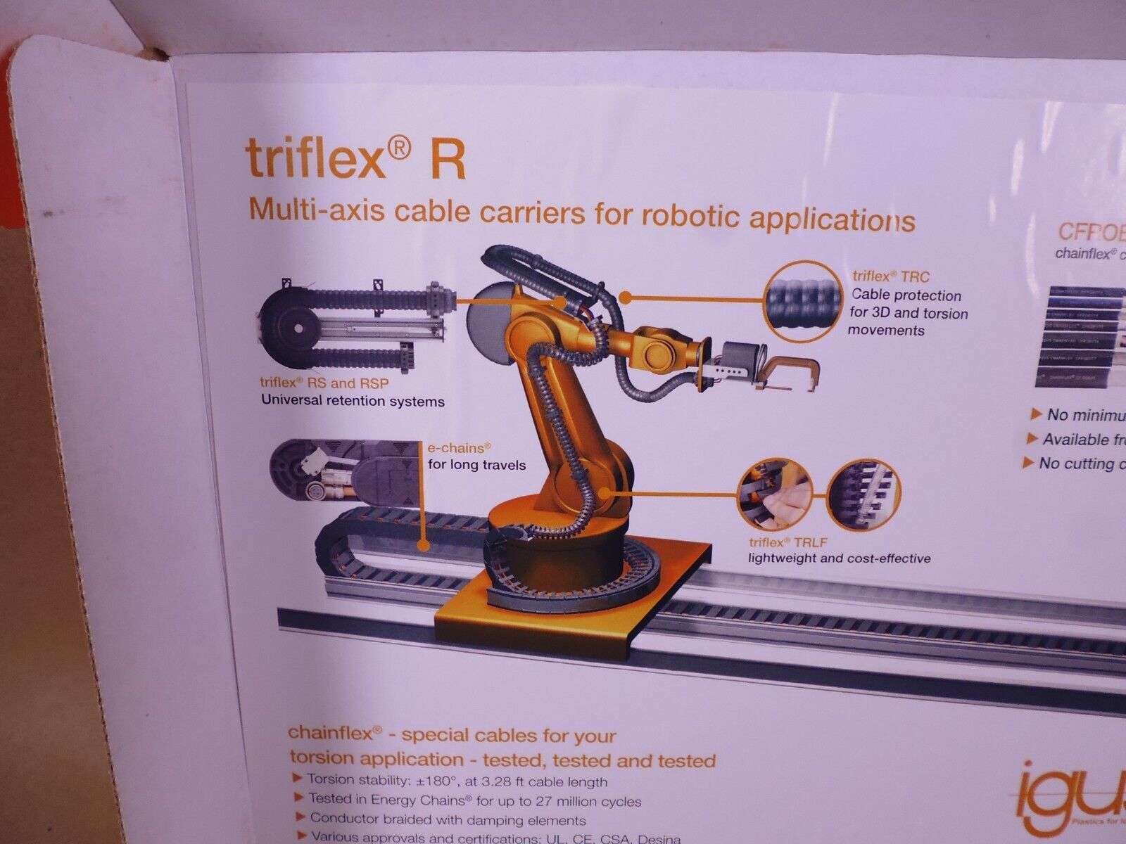 Triflex R Cable Carrier Sample Box TRE TRL CFROBOT2 Cable Multi-Axis Robot igus | Industrial MRO Replacement Parts, Manufacturing Machine Parts & Components, Heavy Equipment Parts Supplier