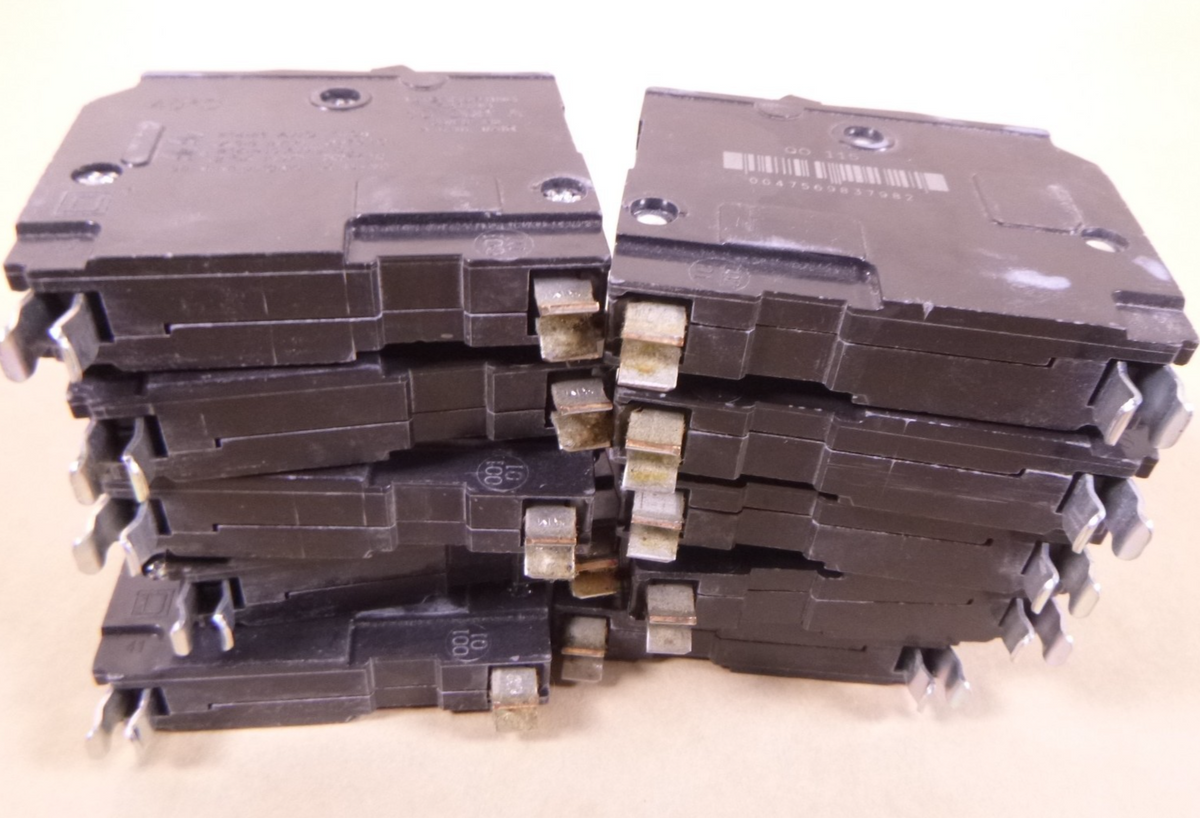5 Square D QO120, 5 QO115 Snap In 1 Pole 20 & 15 Amp Type QO Circuit Breaker | Electrical MRO Replacement Parts & Components and Commercial Electrical Supplies Company