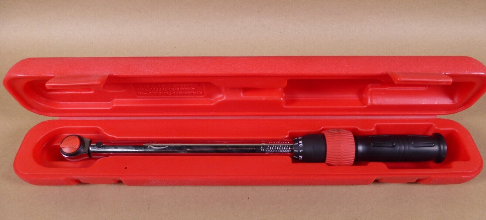 K-Tool 72143 3/8" Drive Click Long Torque Wrench, 10-100 ft/lb Capacity w/ Case | Industrial MRO Tools and Replacement Industrial Equipment Components