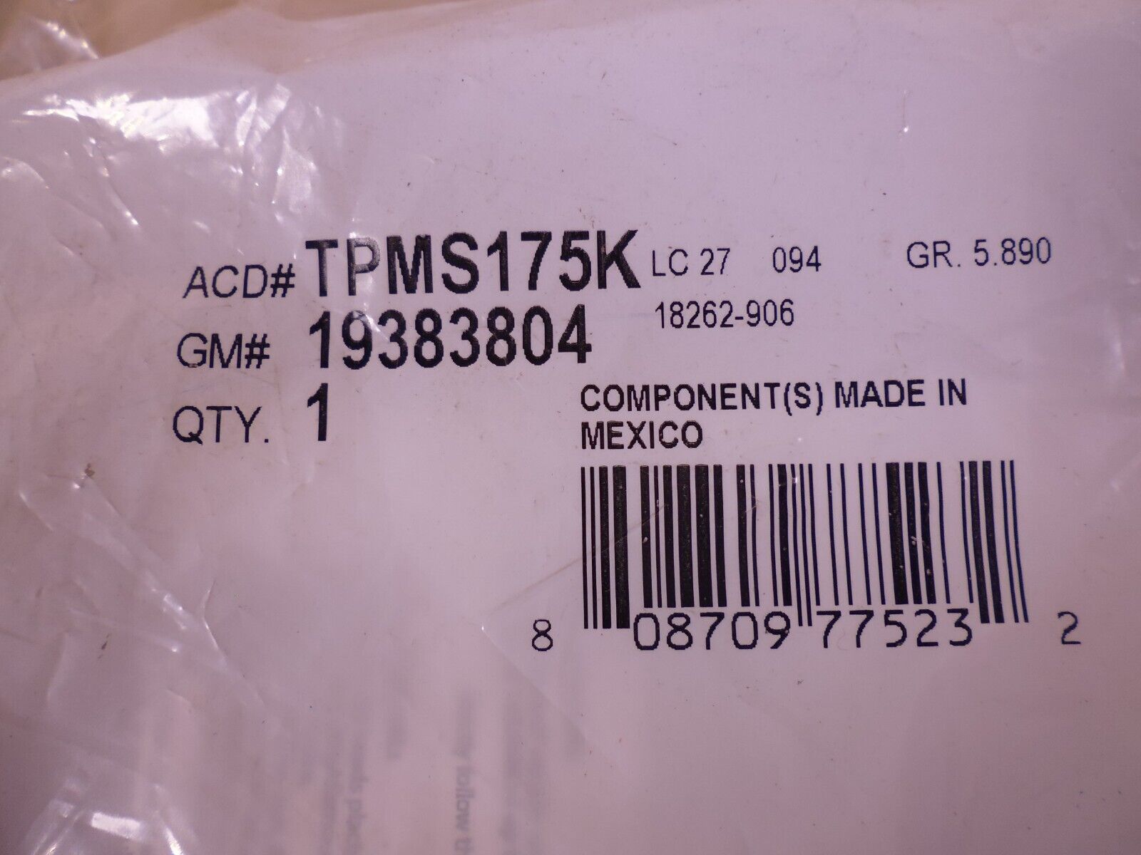 OEM AC Delco TPMS175K Tire Pressor Sensor 19383804 Genuine | Replacement Truck Parts, Trailer Accessories, Automobile Supplies, Car Parts & Accessories