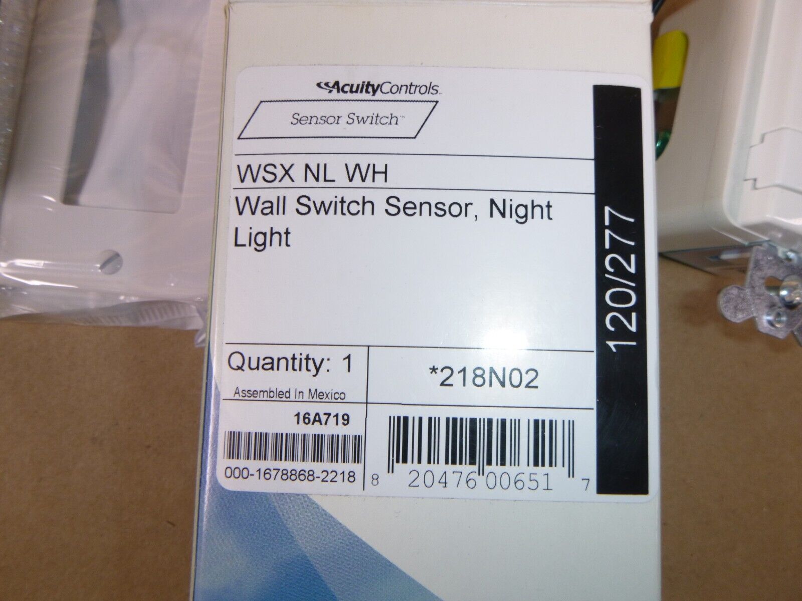 2x Acuity Brands WSX NL WH - Wall Switch Sensor - Passive Infrared (PIR) - White | Electrical MRO Replacement Parts & Components and Commercial Electrical Supplies Company