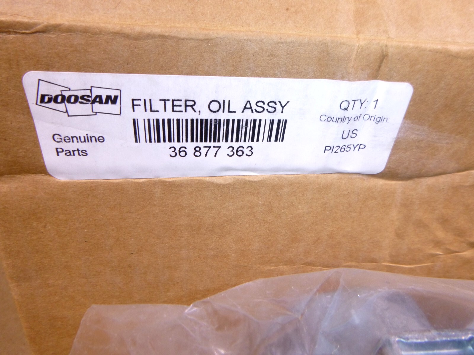 OEM Doosan Fits Ingersoll Rand Bobcat Oil Filter 36877363 With Filter Element 36860336 | Industrial Tractor Parts Supplier and Surplus Tractor Parts & Accessories