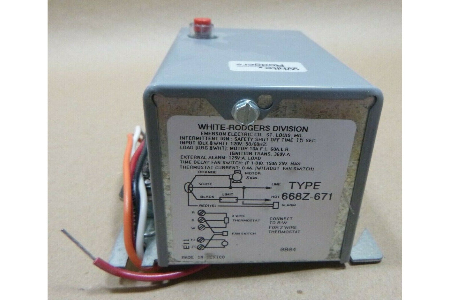 WHITE-RODGERS 668Z-671 60432-1 120V THERMOSTATIC SWITCH | Electrical MRO Replacement Parts & Components and Commercial Electrical Supplies Company