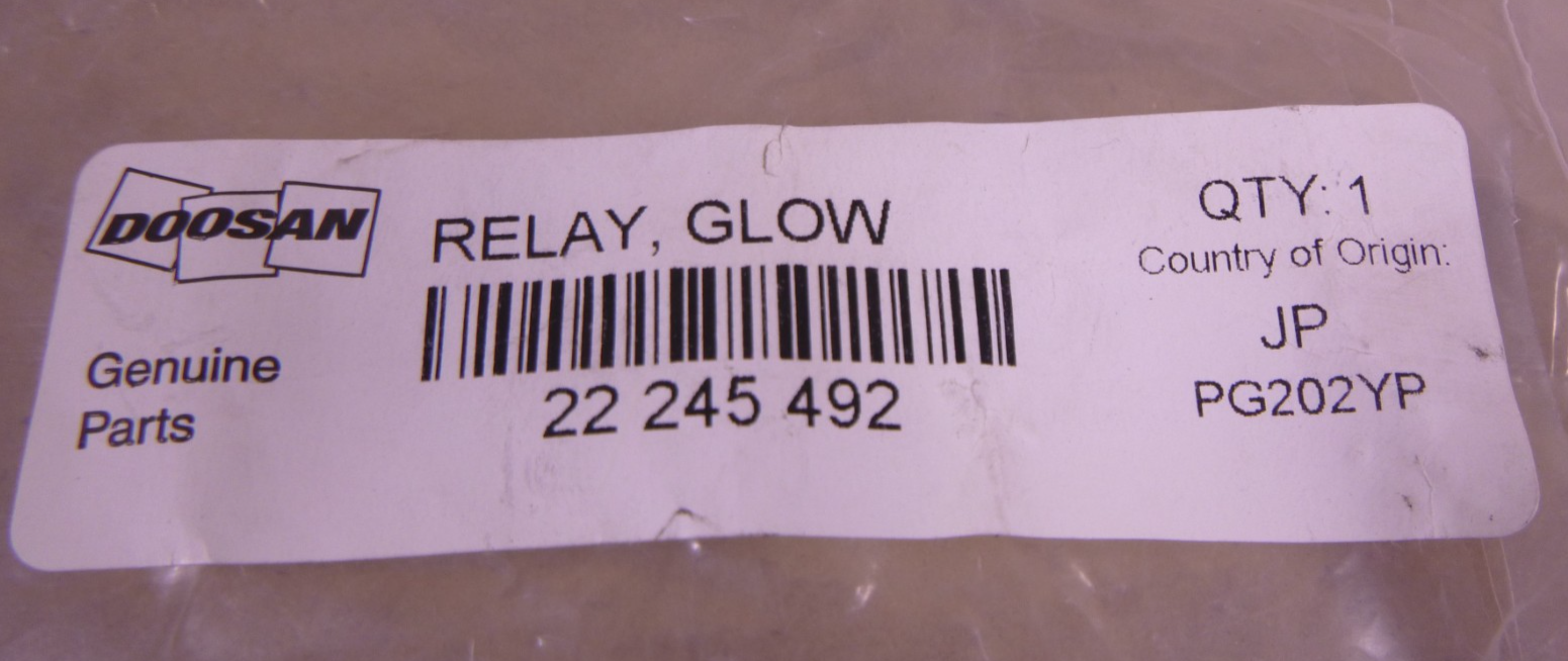22245492 Doosan Glow Relay Fuel Solenoid For Ingersoll Rand Doosan Compressor | Replacement Truck Parts, Trailer Accessories, Automobile Supplies, Car Parts & Accessories