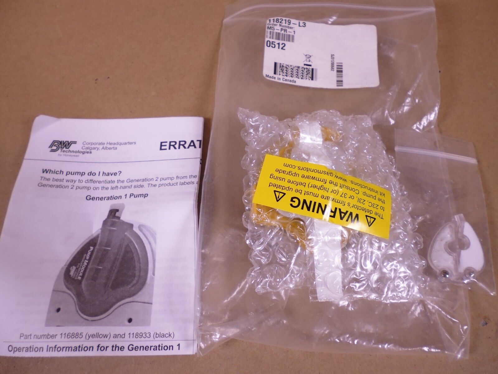 BW Technologies M5-PR-1 118219-L3 Replacement Pump Module For GasAlert Micro 5 | Industrial MRO Replacement Parts, Manufacturing Machine Parts & Components, Heavy Equipment Parts Supplier