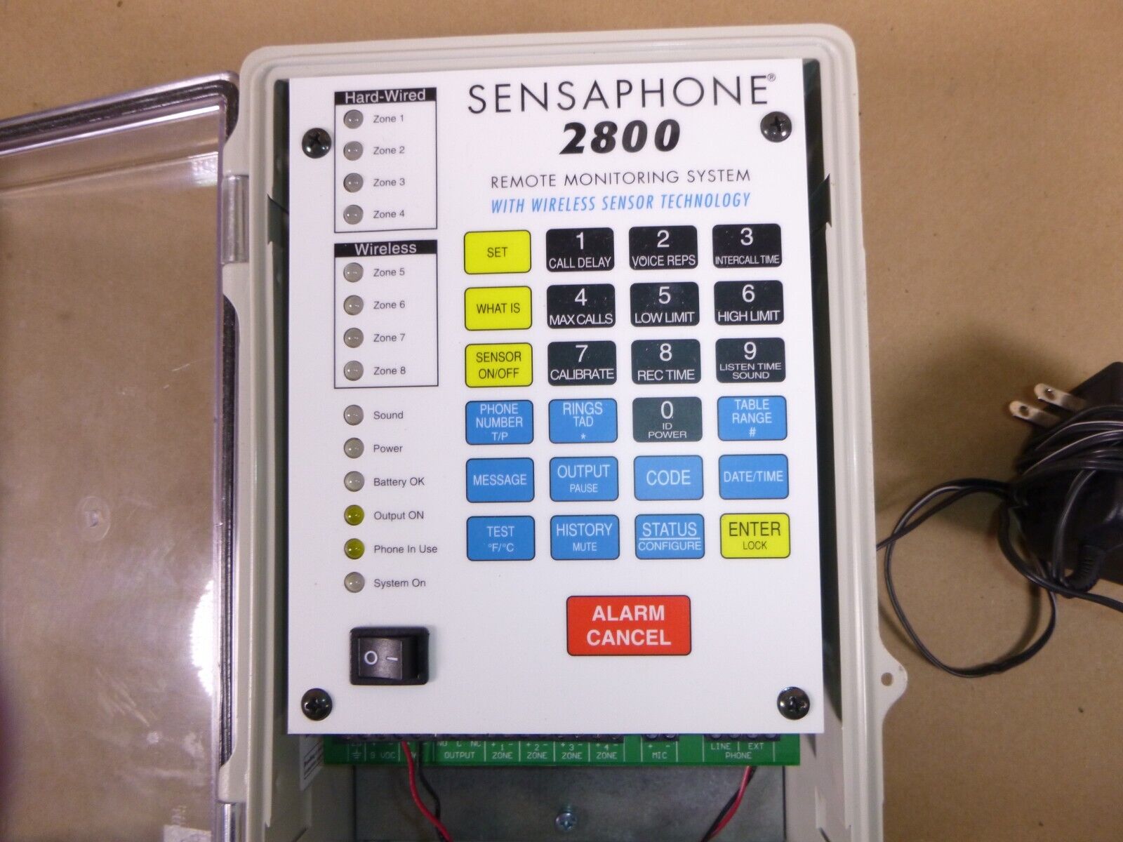 Sensaphone 2800 Remote Monitoring System W/ Enclosure & Power Cord | Industrial MRO Replacement Parts, Manufacturing Machine Parts & Components, Heavy Equipment Parts Supplier