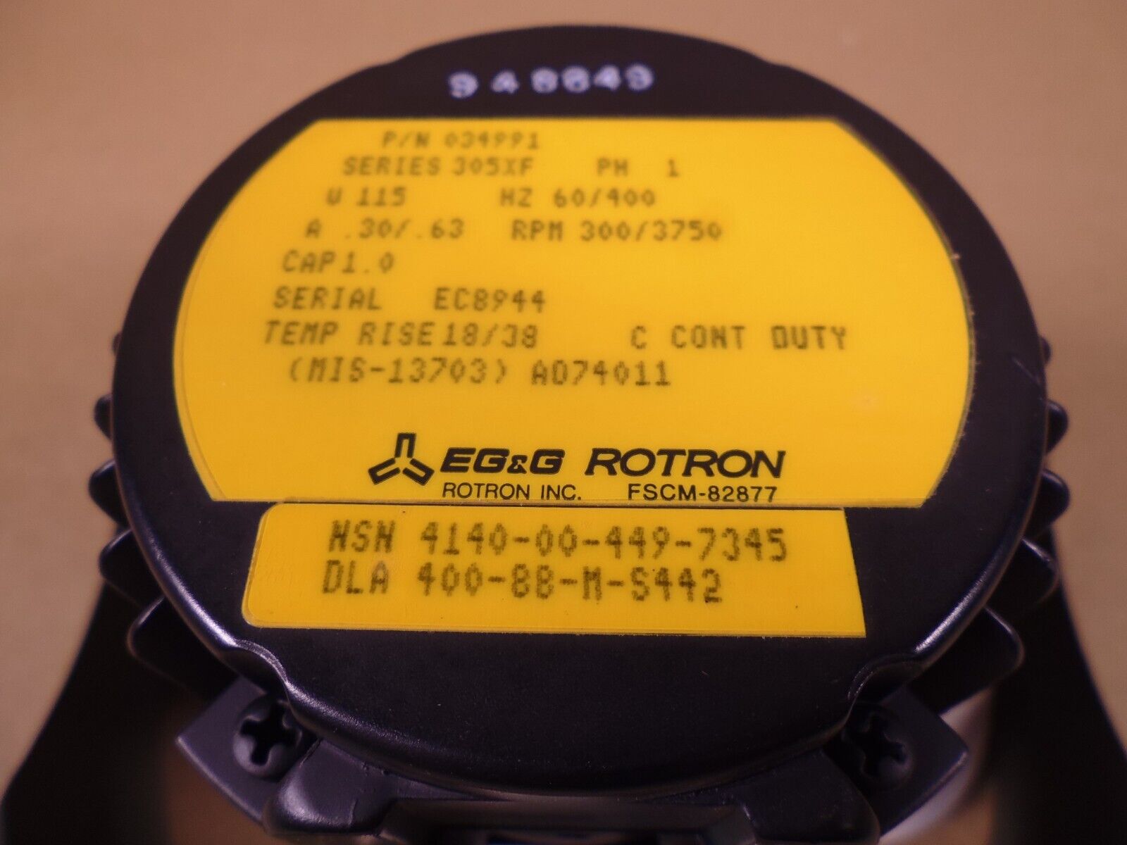 EG&G Rotron 034991 Series 305XF Tubeaxial Fan 115V 10084702 , 4140-00-449-7345 | Electrical MRO Replacement Parts & Components and Commercial Electrical Supplies Company