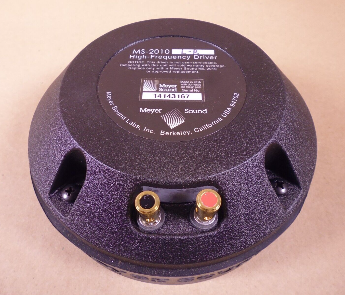 Meyer Sound MS-2010L High-Frequency Exchange Driver , 40.071.253.61 | Electrical MRO Replacement Parts & Components and Commercial Electrical Supplies Company